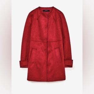 Zara Red Coat Suede size XS